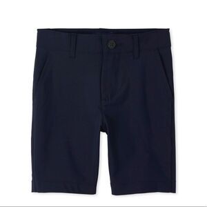 The Children's Place Boys Uniform Quick Dry Chino Shorts New Navy Size 10 Husky